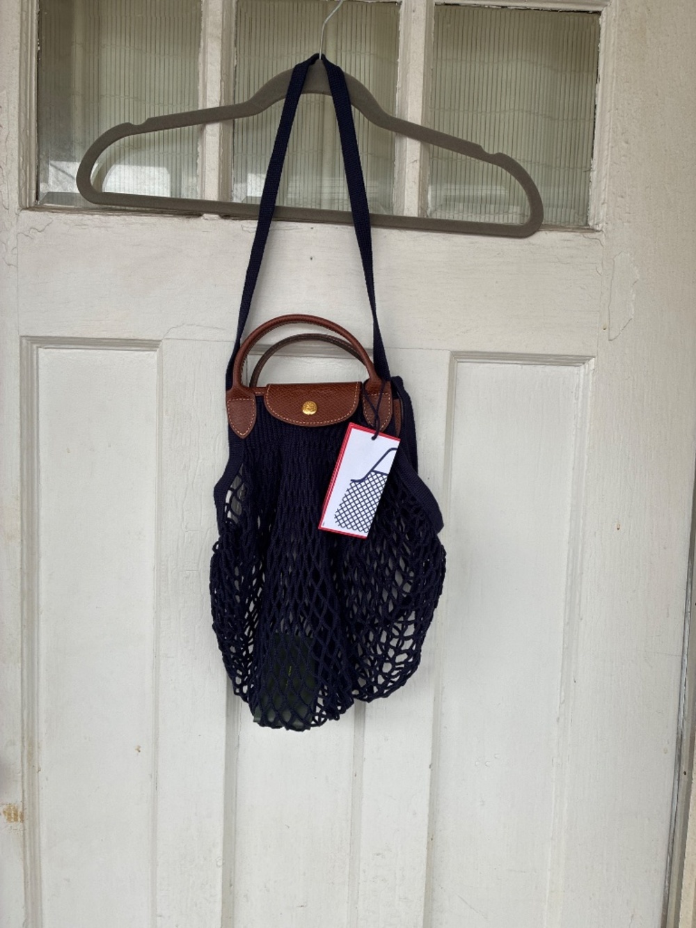 Longchamp Le Pliage Filt Navy Mesh Bag NWT - Picture 2 of 8